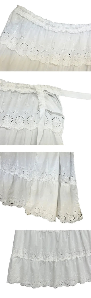 Hose punched layered skirt