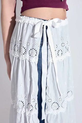 Hose punched layered skirt