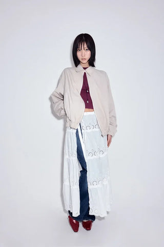 Hose punched layered skirt