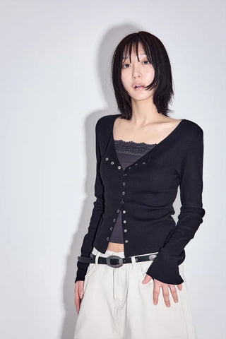 Vent Snap V Long Sleeve