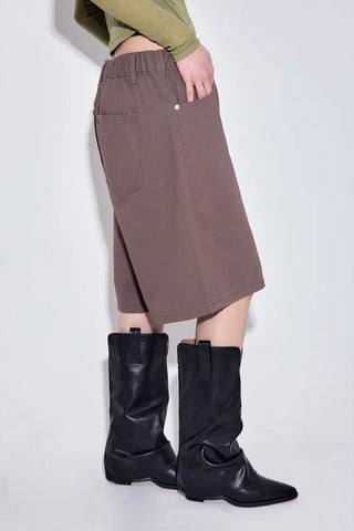 Matte Cotton Bermuda Pants