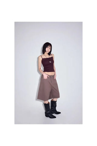 Matte Cotton Bermuda Pants