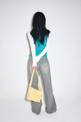 Square Shirred Shoulder Bag