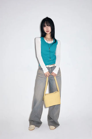 Square Shirred Shoulder Bag
