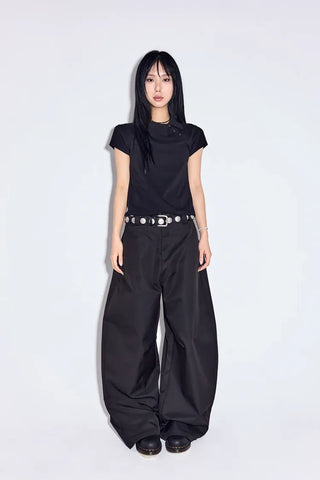 Apo Button Collar Half Short Sleeve Tee