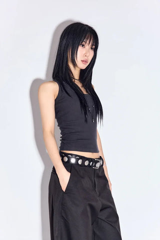 Apo Button Collar Half Short Sleeve Tee
