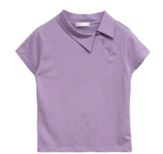Apo Button Collar Half Short Sleeve Tee