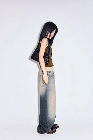 Rudd folding wide jeans
