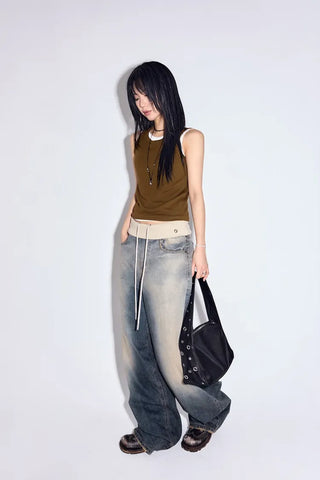Rudd folding wide jeans