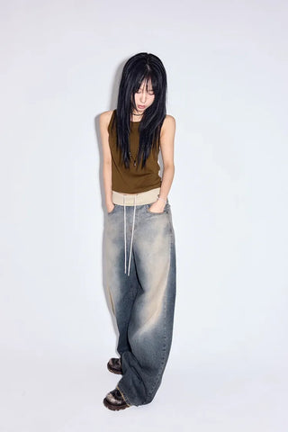 Rudd folding wide jeans