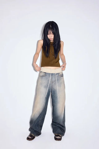 Rudd folding wide jeans