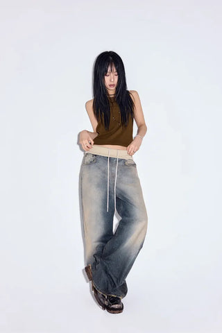 Rudd folding wide jeans