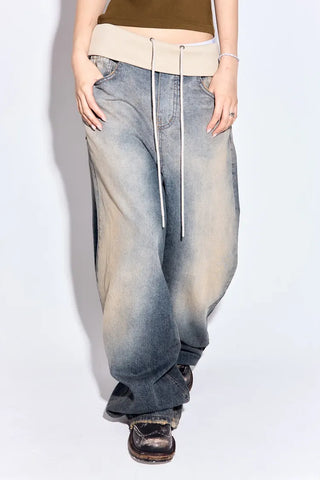 Rudd folding wide jeans