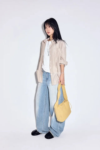 Romantic Sagging Wide Jeans