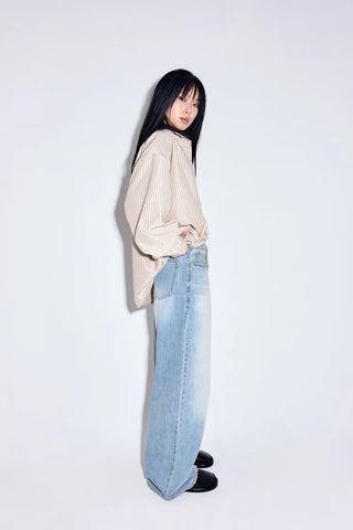 Romantic Sagging Wide Jeans