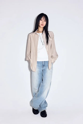 Romantic Sagging Wide Jeans