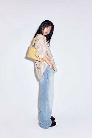 Romantic Sagging Wide Jeans