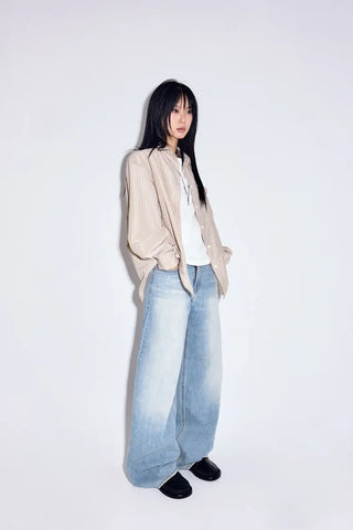 Romantic Sagging Wide Jeans