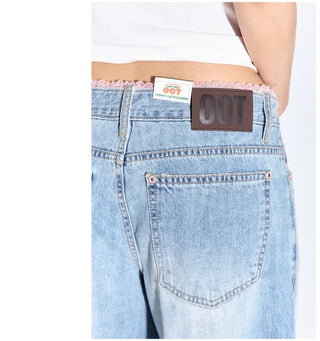 Romantic Sagging Wide Jeans