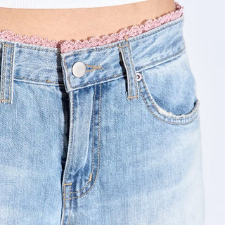 Romantic Sagging Wide Jeans