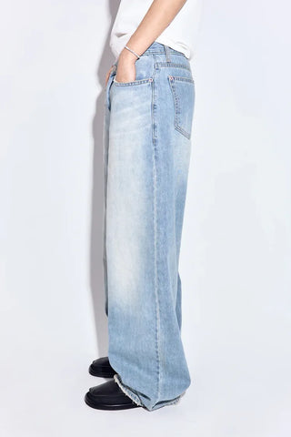 Romantic Sagging Wide Jeans