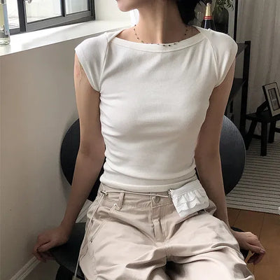Labo Ribbed Boat Neck Tee