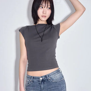 Labo Ribbed Boat Neck Tee