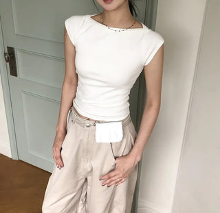 Labo Ribbed Boat Neck Tee