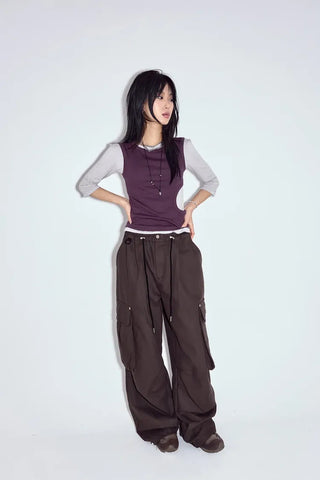 Heather Dart Cargo Pants