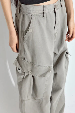 Fur Wash Cargo Pants