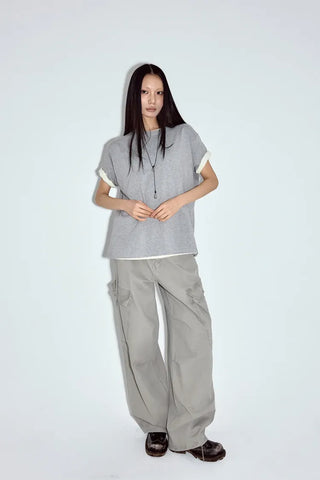 Fur Wash Cargo Pants