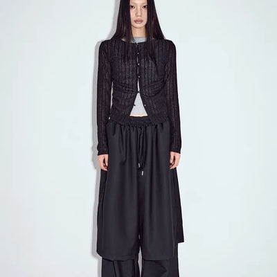 Rodl Button See-through Cardigan Summer Cardigan