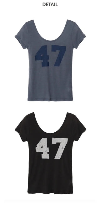 Number See-through Round Tee