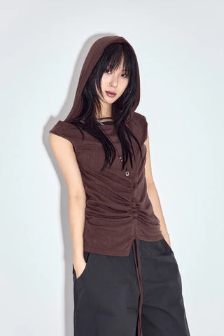 Pepe Shirred Hood Sleeveless