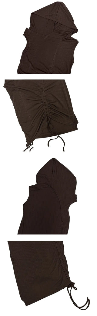 Pepe Shirred Hood Sleeveless