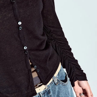 Roa Shirred Button Cardigan Summer Cardigan