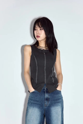 Poppin Ribbed Sleeveless