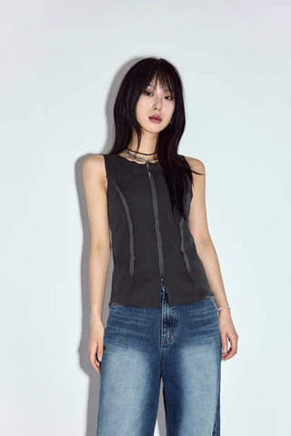 Poppin Ribbed Sleeveless