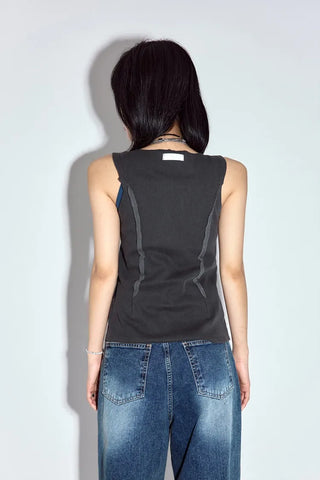 Bead-washed wide jeans