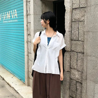 Summer Basic Roll-up Half Sleeve Shirt