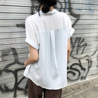 Summer Basic Roll-up Half Sleeve Shirt