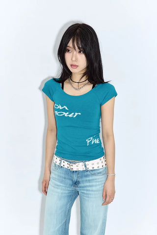 Amour Crop Short Sleeve Tee