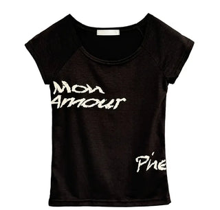 Amour Crop Short Sleeve Tee