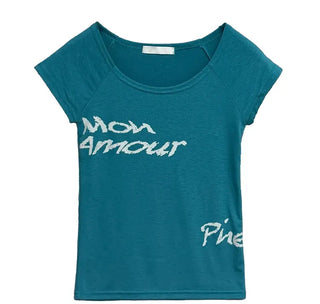 Amour Crop Short Sleeve Tee