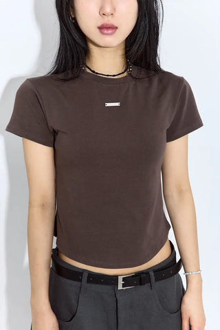 Silver Pendant Short Sleeve T-shirt