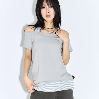 Offer Halter Short Sleeve T-shirt