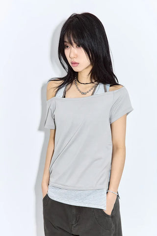 Offer Halter Short Sleeve T-shirt