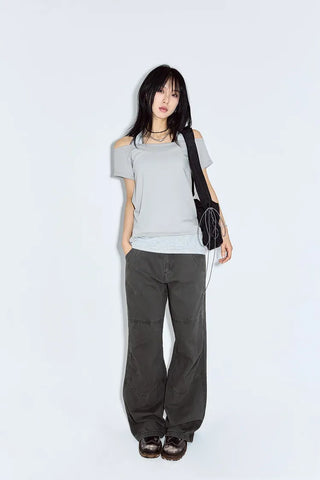 Offer Halter Short Sleeve T-shirt