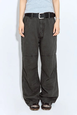 Single-pleat Piggy Wide Pants