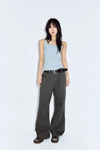 Single-pleat Piggy Wide Pants